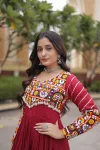 Lw 9355 Rayon With Gamthi Embroidered Work Navratri Gown Collections